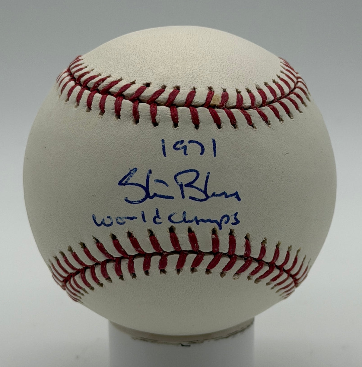 Steve Blass Signed/Autographed w/ 71 WC Insc OMLB Baseball Pirates JSA 215583