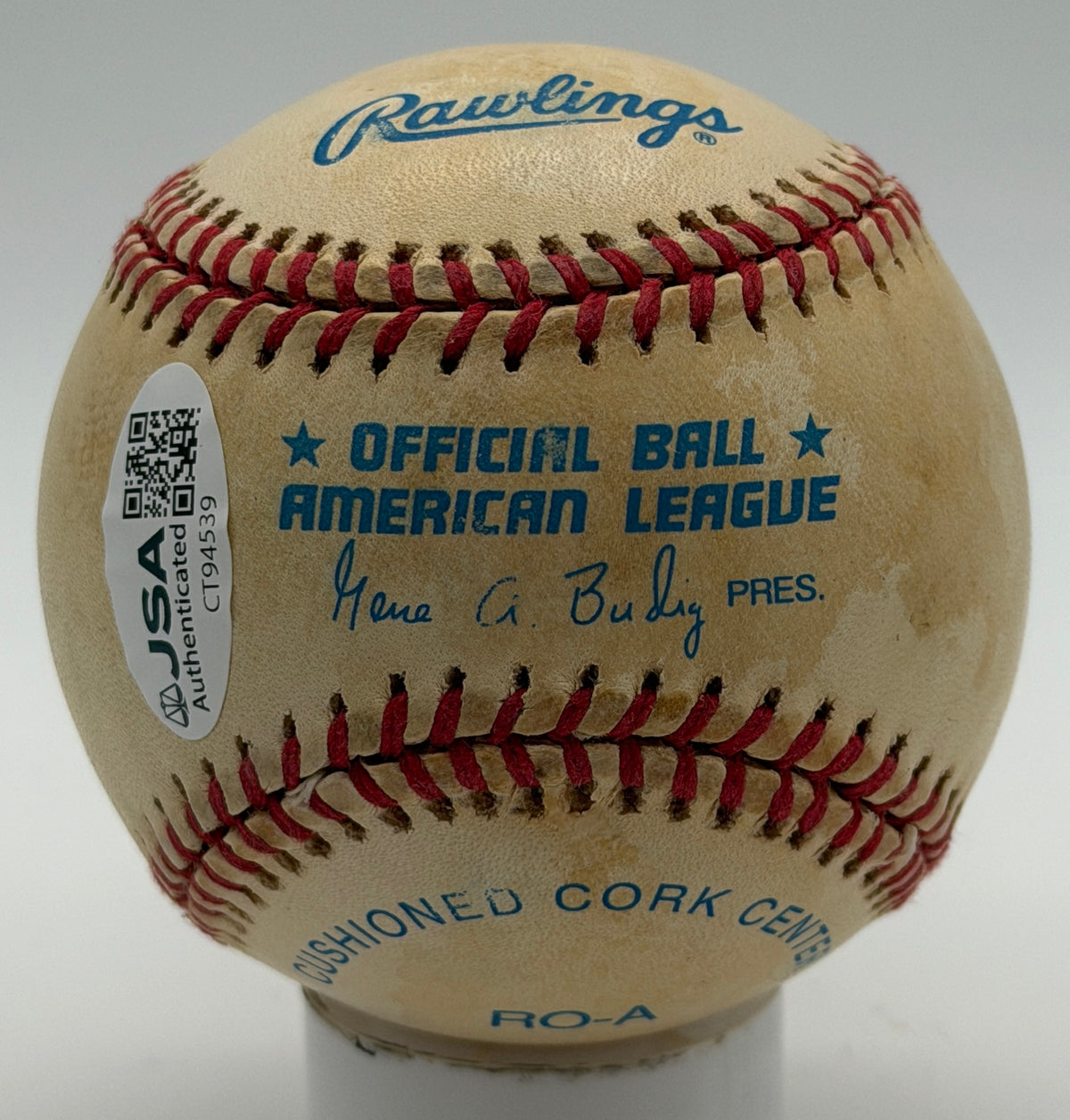 Albert Belle Signed/Autographed OALB Baseball Indians JSA 215589
