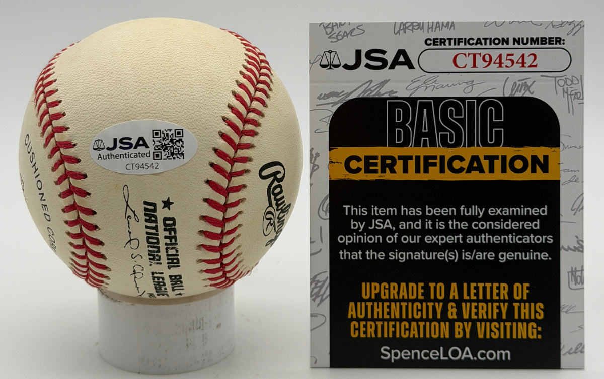 Tom Glavine HOF Signed w/ Chicks Dig the Longball ONLB Baseball Braves JSA 15592