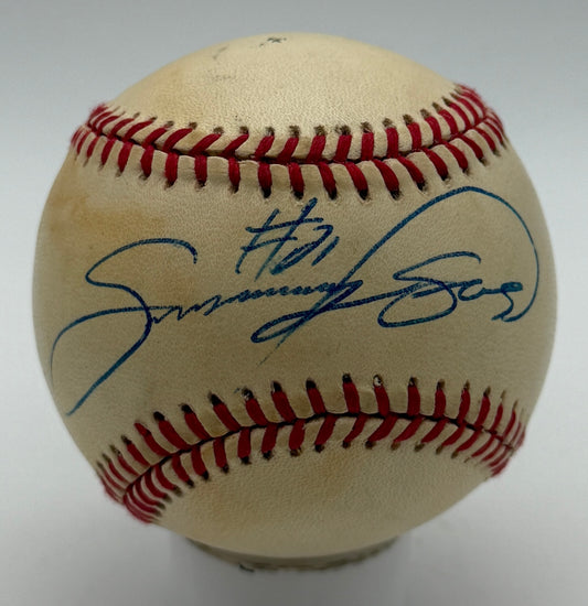 Sammy Sosa Signed/Autographed ONLB Baseball Cubs JSA 215595