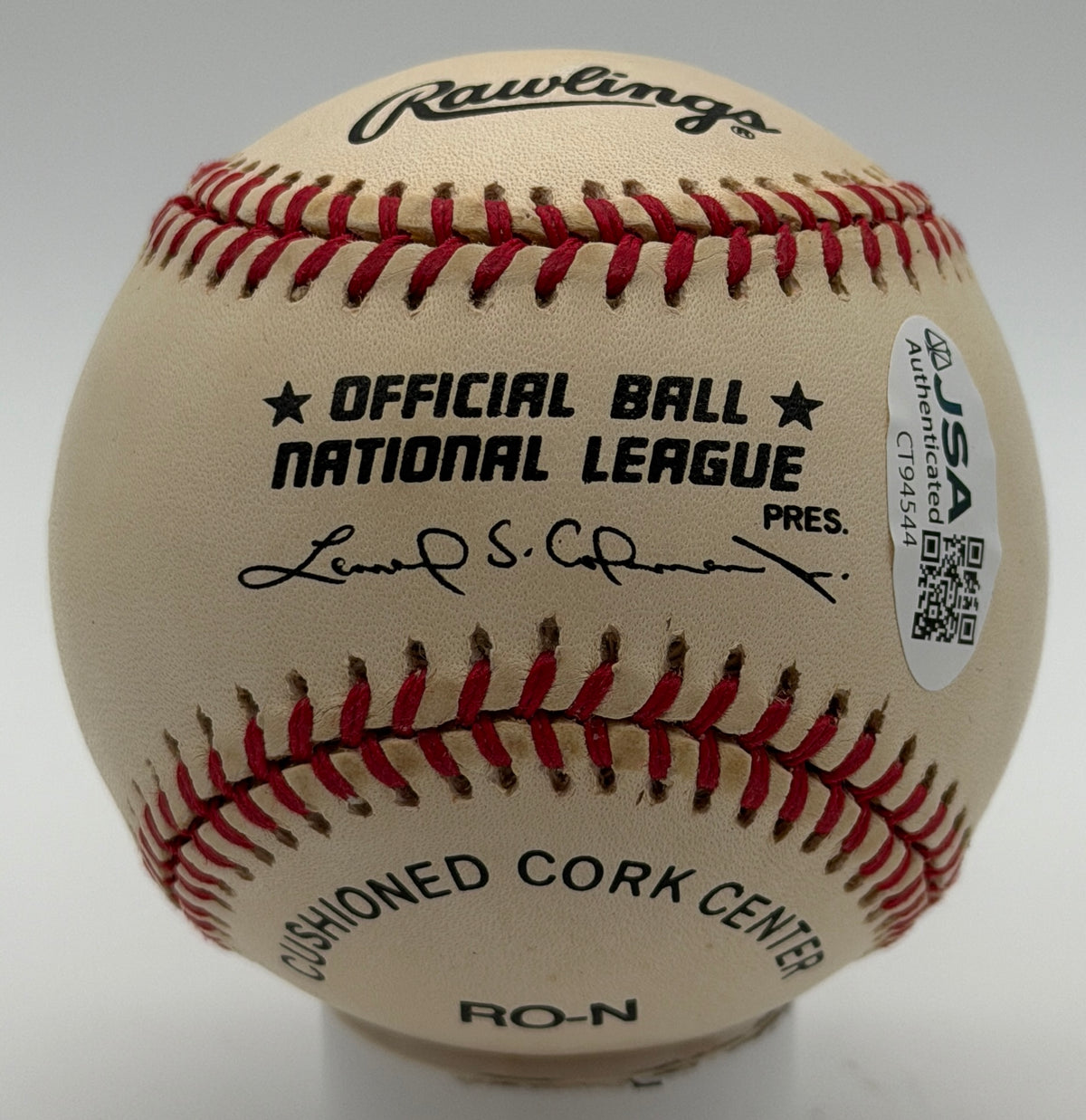 Eddie Mathews HOF Signed/Autographed ONLB Baseball Braves JSA 215596
