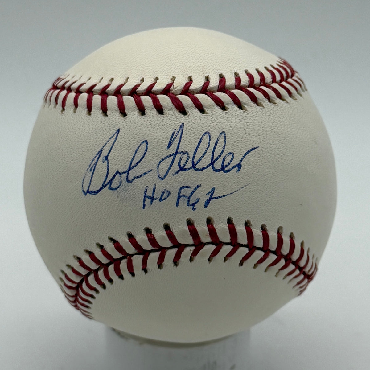 Bob Feller Signed/Autographed w/ HOF 62 Insc OMLB Baseball Indians JSA 215606