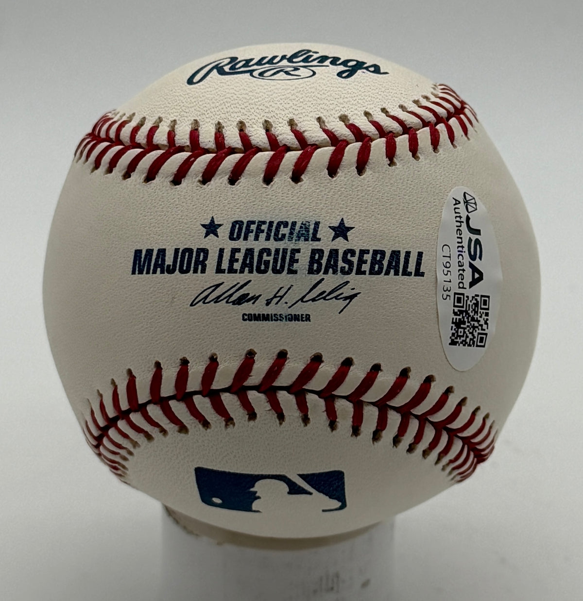 Bob Feller Signed/Autographed w/ HOF 62 Insc OMLB Baseball Indians JSA 215606
