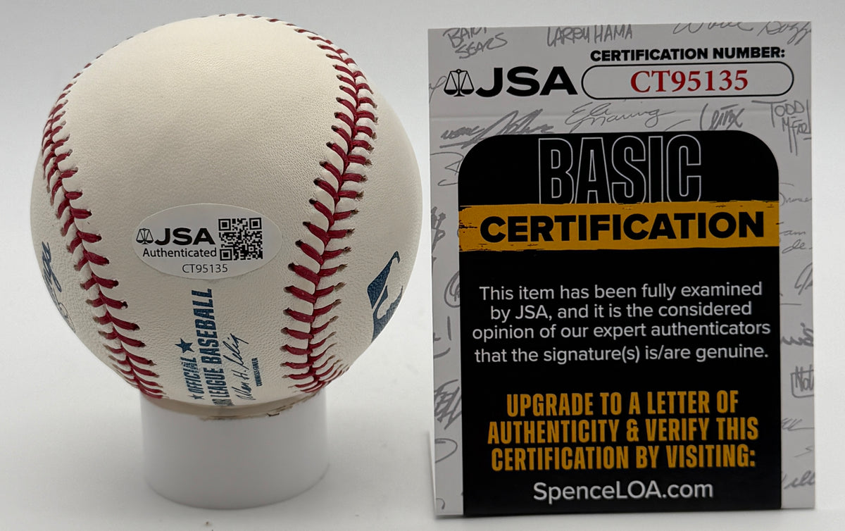 Bob Feller Signed/Autographed w/ HOF 62 Insc OMLB Baseball Indians JSA 215606