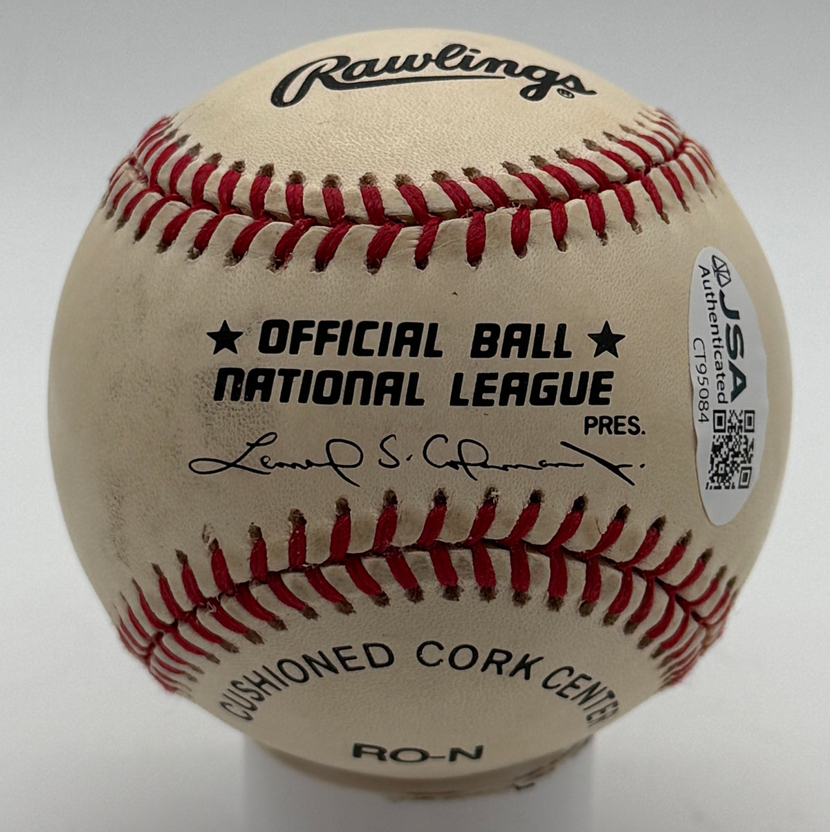 Eddie Mathews HOF Signed/Autographed ONLB Baseball Braves JSA 215607
