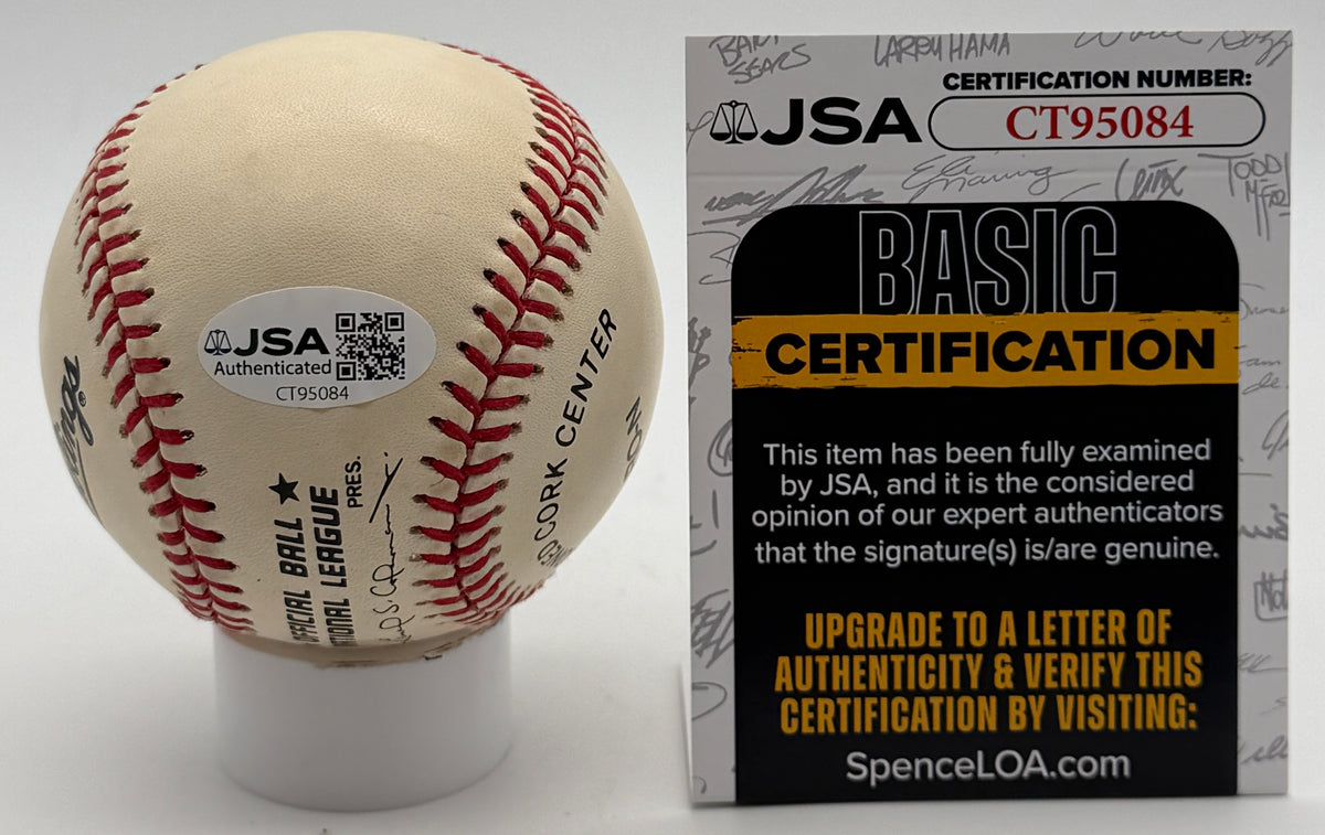 Eddie Mathews HOF Signed/Autographed ONLB Baseball Braves JSA 215607