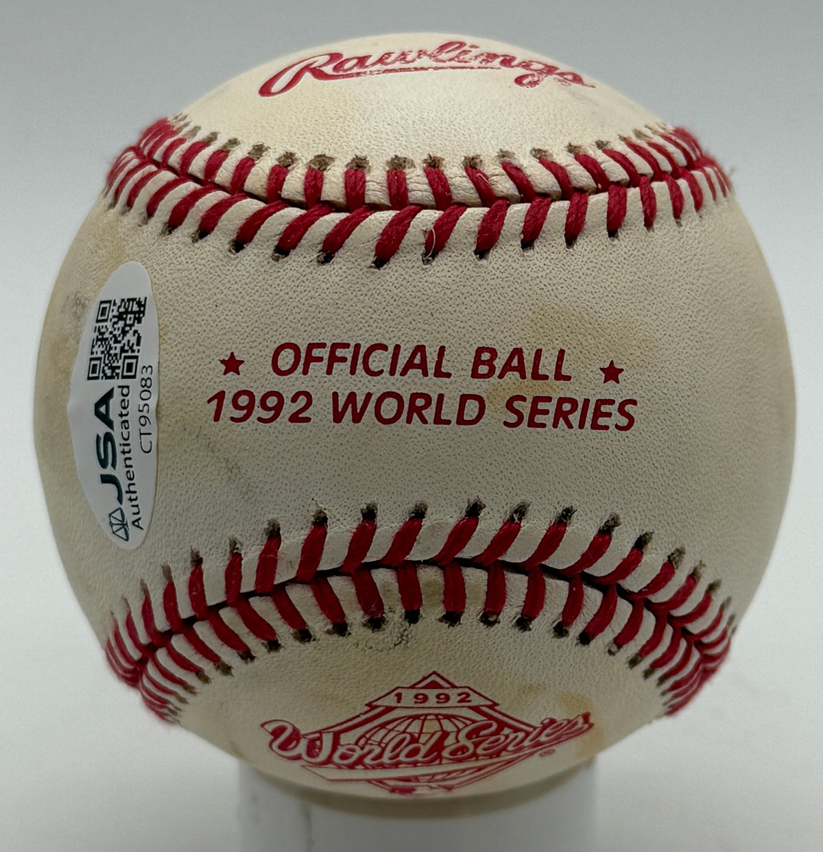 Dave Winfield HOF Signed/Autographed 92 WS Official Baseball Blue Jays JSA 15608
