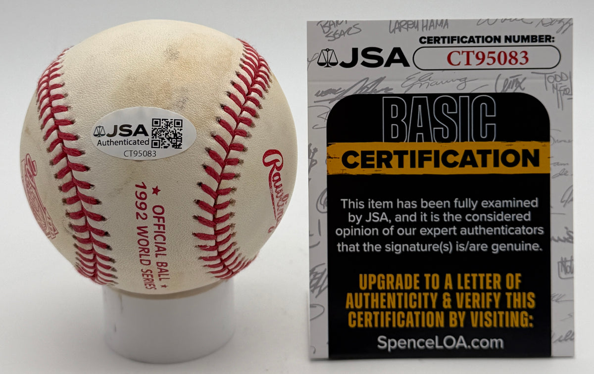 Dave Winfield HOF Signed/Autographed 92 WS Official Baseball Blue Jays JSA 15608