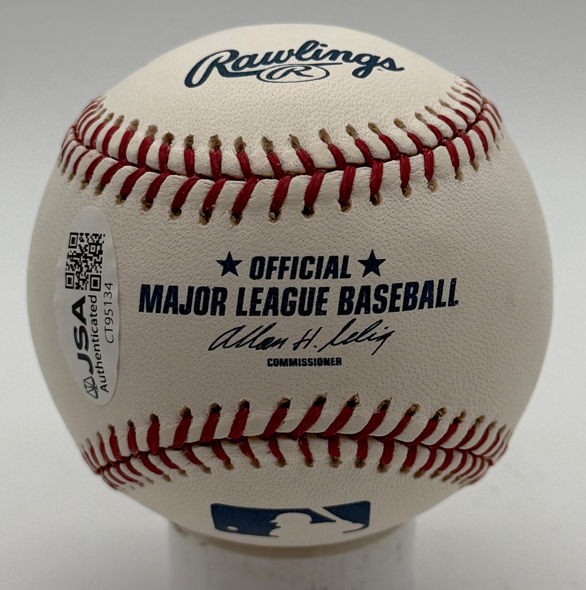 Bob Feller Signed/Autographed w/ HOF 62 Insc OMLB Baseball Indians JSA 215609