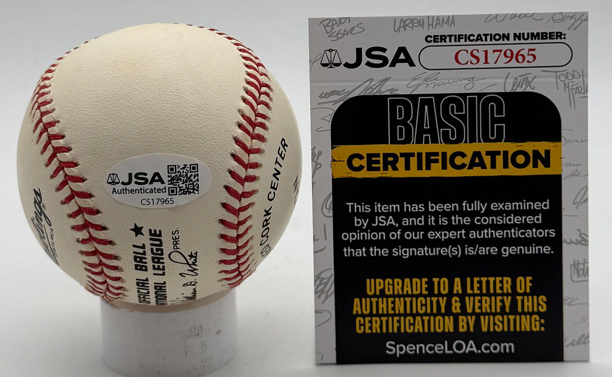 Joe Morgan HOF Signed/Autographed ONLB Baseball Reds JSA 215616