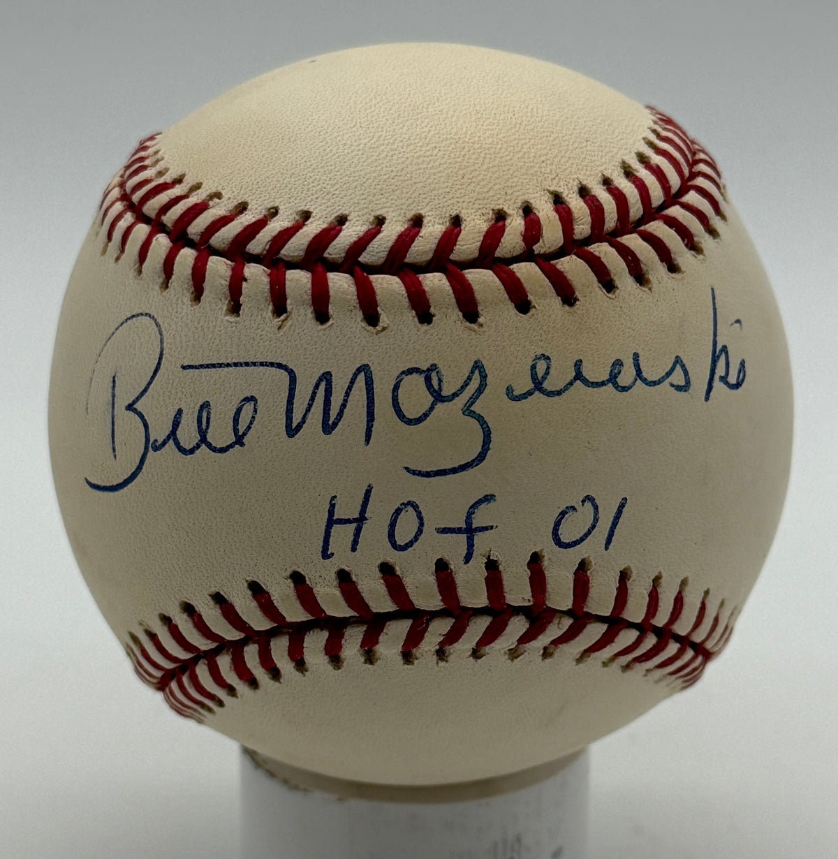 Bill Mazeroski Signed/Autographed w/ HOF 01 Insc ONLB Baseball Pirates JSA 215617