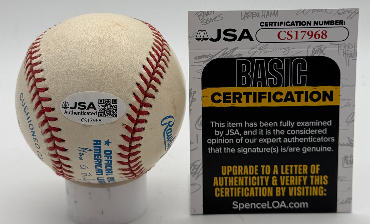 Fred McGriff HOF Signed/Autographed OALB Baseball Braves JSA 215622