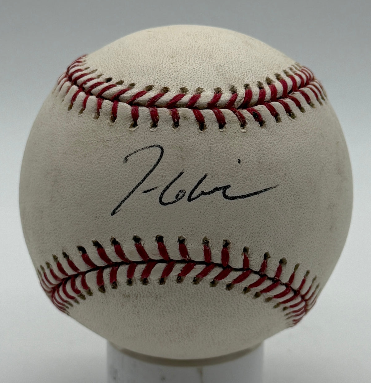 Tom Glavine HOF Signed/Autographed OMLB Baseball Braves JSA 215623