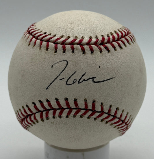 Tom Glavine HOF Signed/Autographed OMLB Baseball Braves JSA 215623