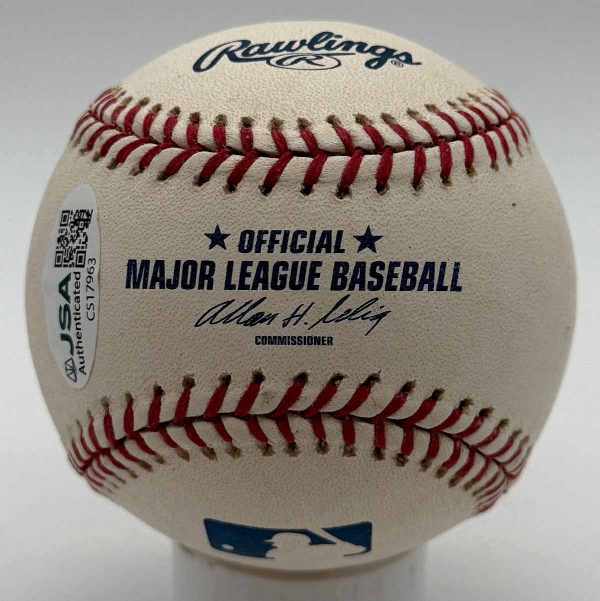 Tom Glavine HOF Signed/Autographed OMLB Baseball Braves JSA 215623