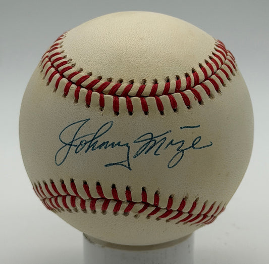 Johnny Mize HOF Signed/Autographed ONLB Baseball Yankees JSA 215624
