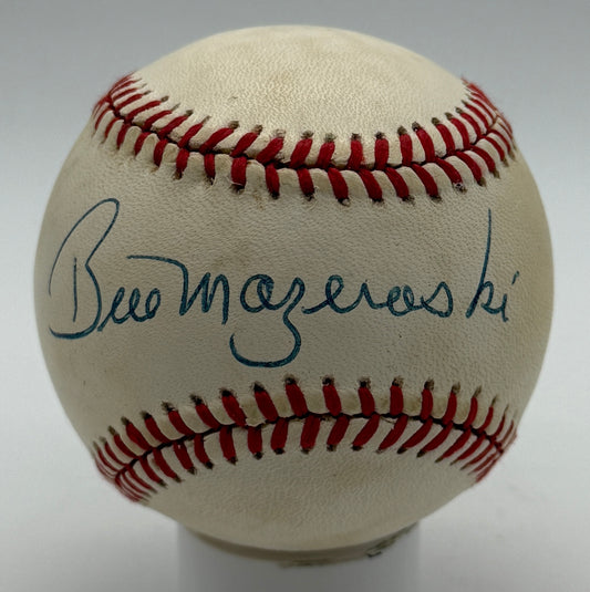 Bill Mazeroski HOF Signed/Autographed ONLB Baseball Pirates JSA 215630