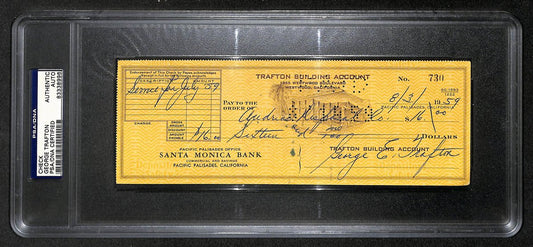 George Trafton Chicago Bears Signed/Autographed 1964 Bank Check PSA/DNA 214505