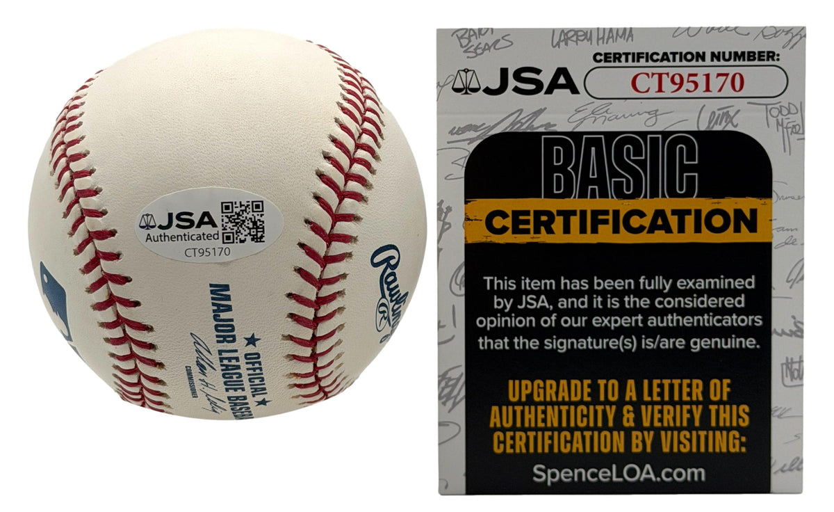 John Smoltz HOF Signed/Autographed OMLB Baseball Braves JSA 215648