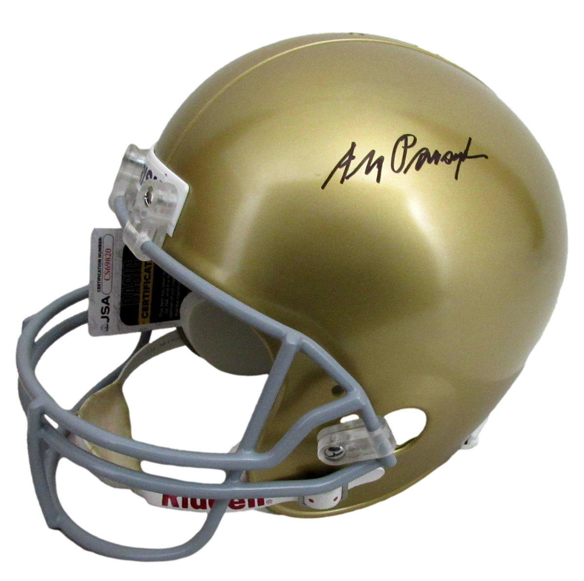 Ara Parseghian Notre Dame Signed/Auto Full Size Reproduction Helmet JSA 213322