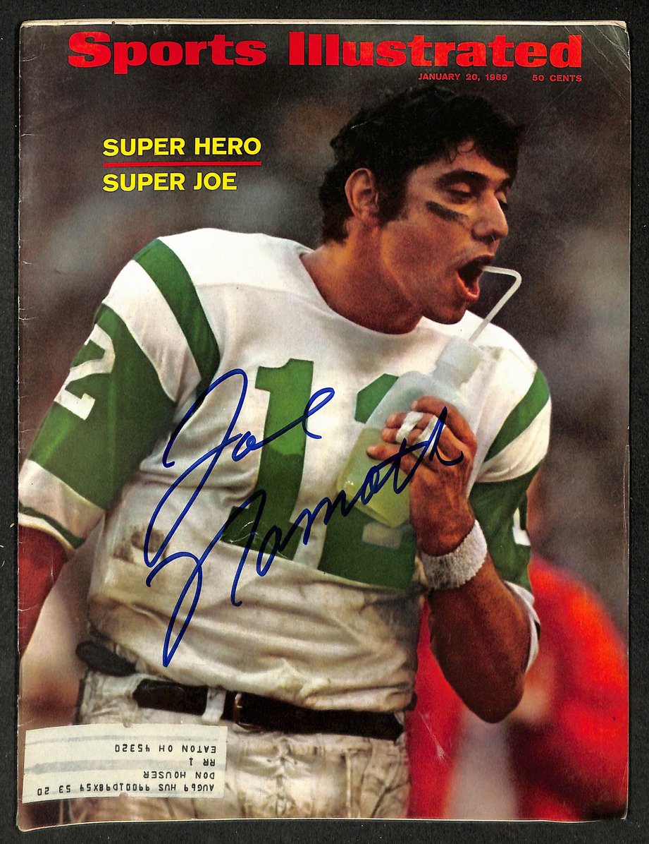 Joe Namath HOF Signed/Auto 1/20/1969 Sports Illustrated Magazine PSA/DNA 215570