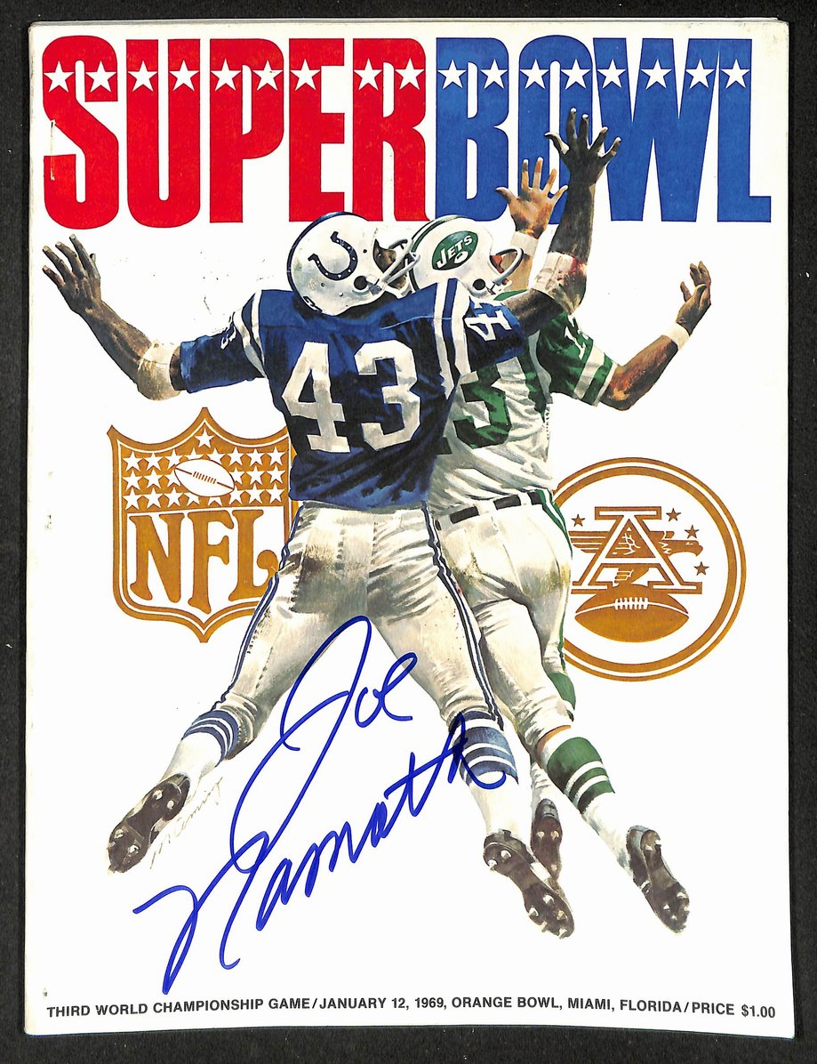 Joe Namath HOF Signed/Auto Super Bowl III Program Colts vs. Jets PSA/DNA 215574