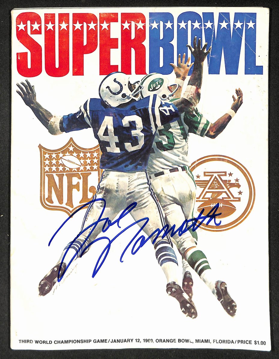 Joe Namath HOF Signed/Auto Super Bowl III Program Colts vs. Jets PSA/DNA 215575