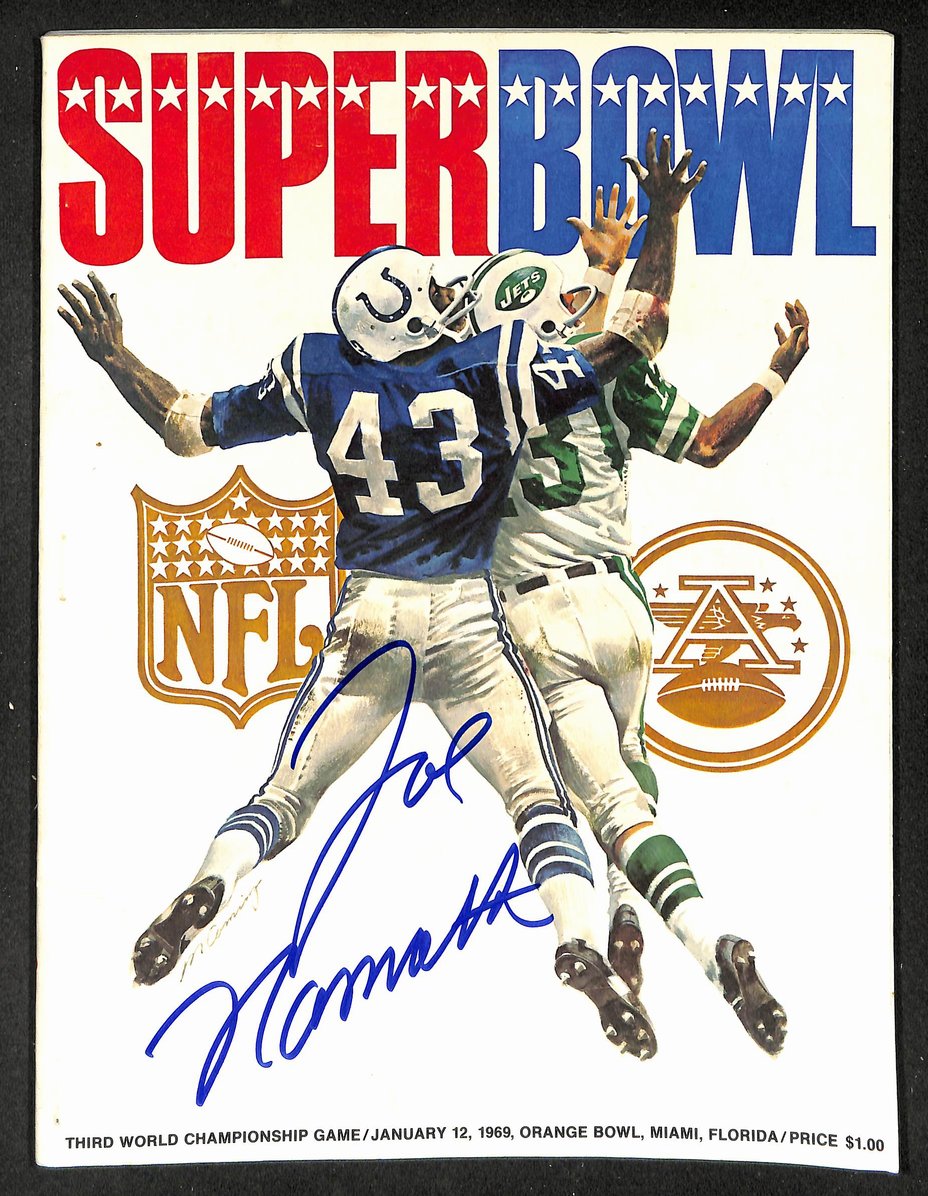 Joe Namath HOF Signed/Auto Super Bowl III Program Colts vs. Jets PSA/DNA 215576