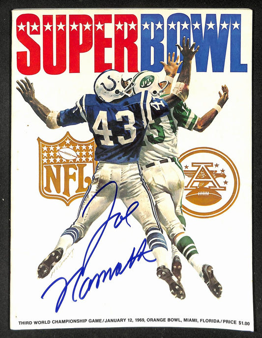 Joe Namath HOF Signed/Auto Super Bowl III Program Colts vs. Jets PSA/DNA 215576