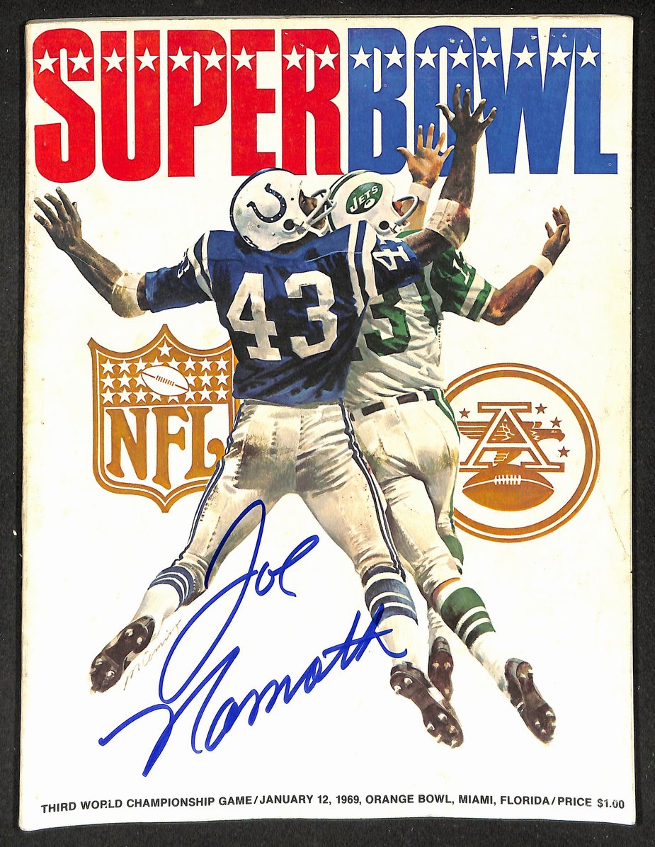 Joe Namath HOF Signed/Auto Super Bowl III Program Colts vs. Jets PSA/DNA 215577