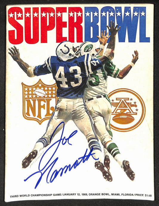 Joe Namath HOF Signed/Auto Super Bowl III Program Colts vs. Jets PSA/DNA 215577