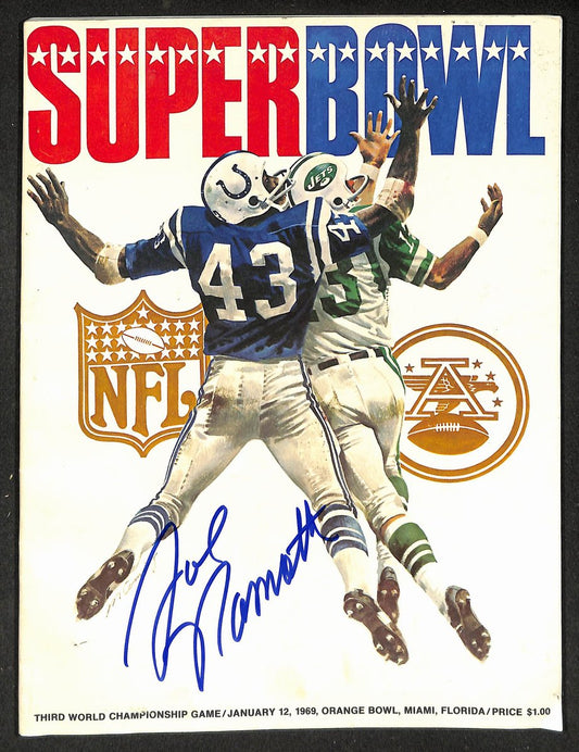 Joe Namath HOF Signed/Auto Super Bowl III Program Colts vs. Jets PSA/DNA 215578