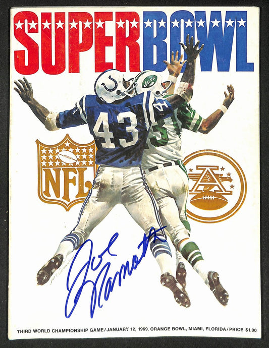 Joe Namath HOF Signed/Auto Super Bowl III Program Colts vs. Jets PSA/DNA 215579