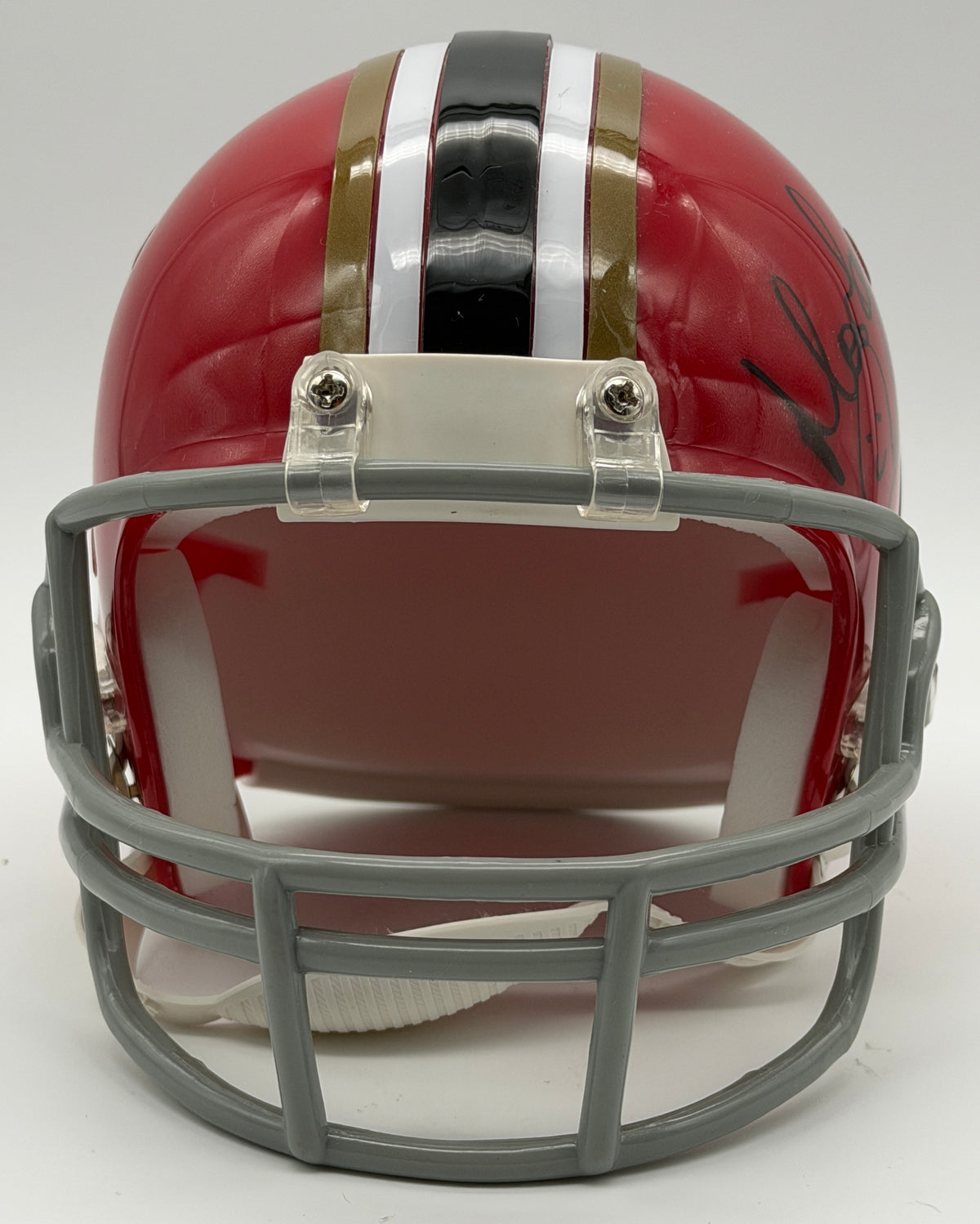 Morten Andersen HOF Signed/Autographed Falcons Mini Football Helmet JSA 215551