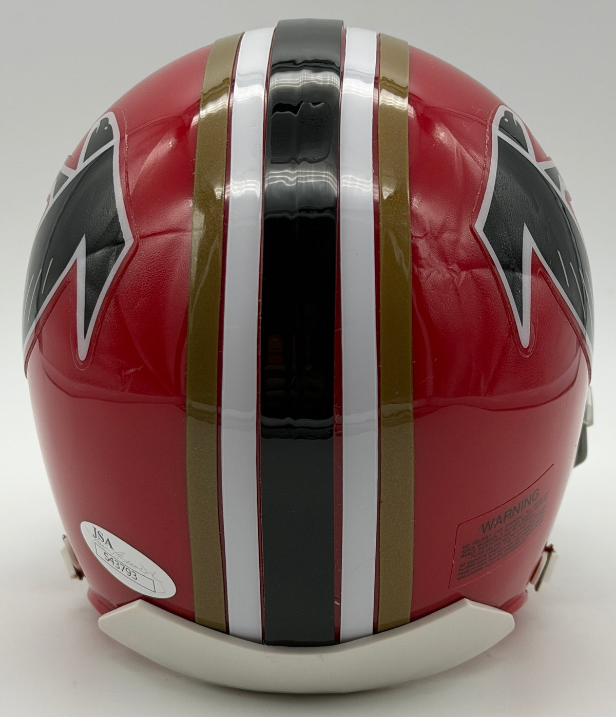 Morten Andersen HOF Signed/Autographed Falcons Mini Football Helmet JSA 215551