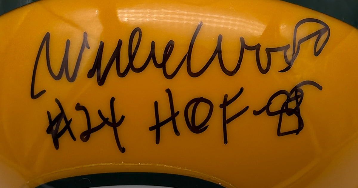 Willie Wood HOF Signed/Inscribed Packers Mini Football Helmet JSA 215553