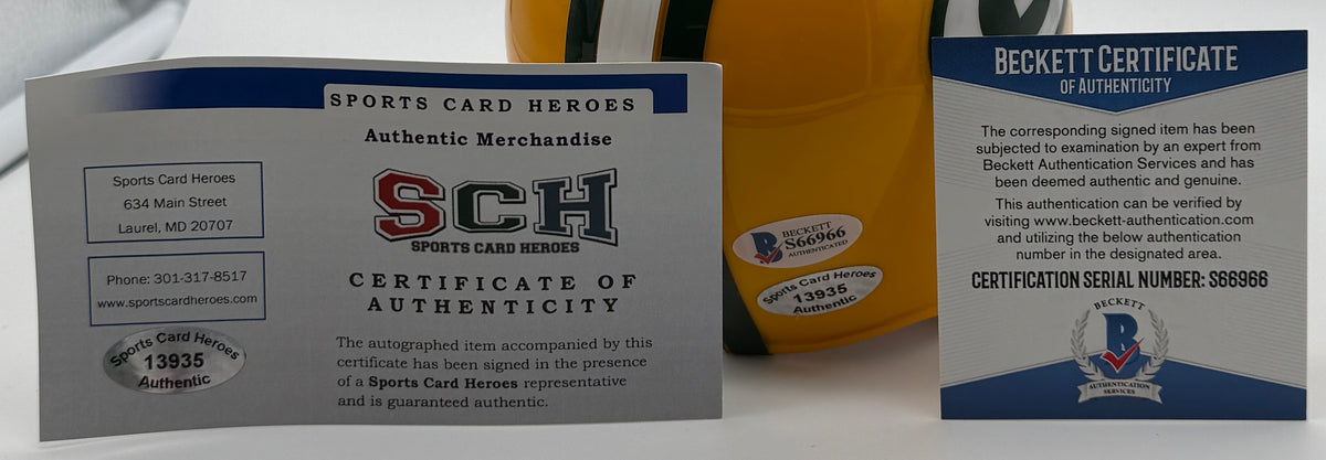 Willie Wood HOF Signed/Inscribed Packers Mini Football Helmet JSA 215553