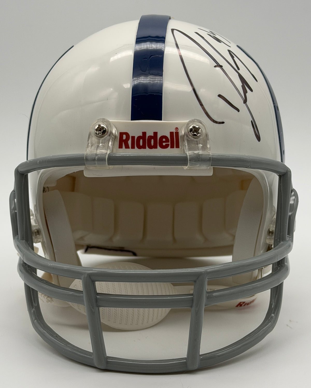 Dwight Freeney HOF Signed/Autographed Colts Mini Football Helmet JSA 215554