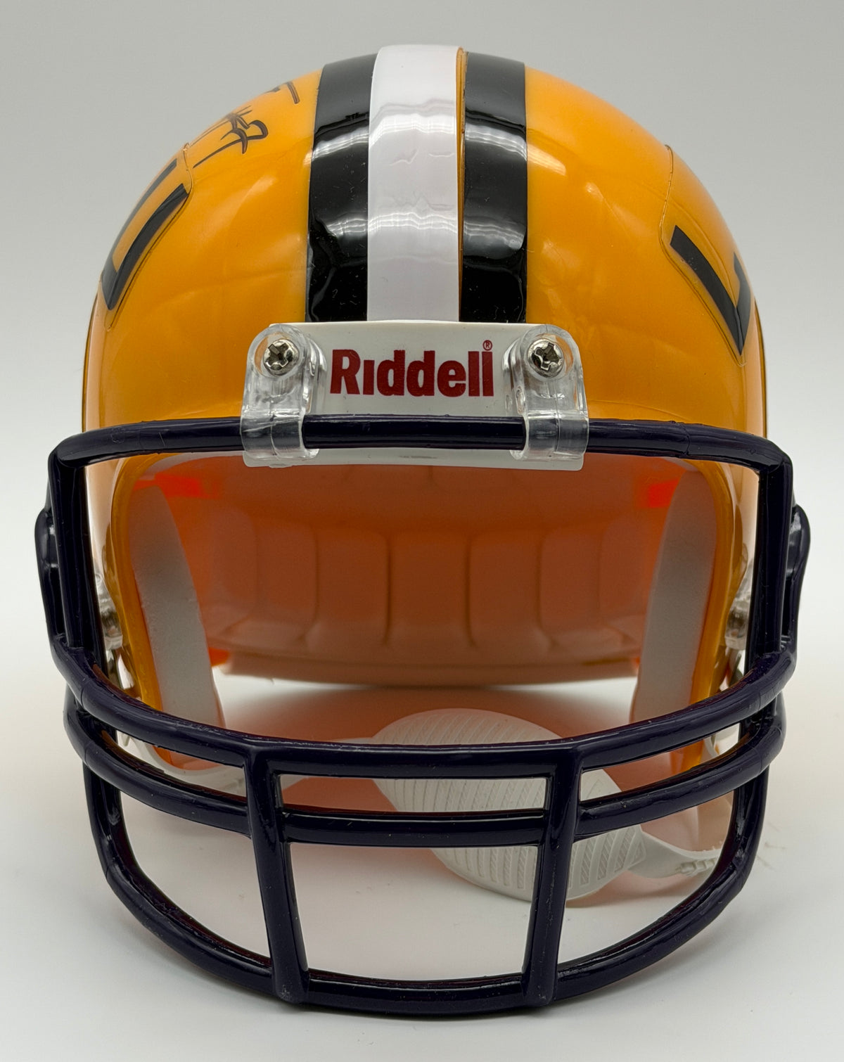 Tyrann Mathieu "Honey Badger" Signed/Auto LSU Mini Football Helmet JSA 215555