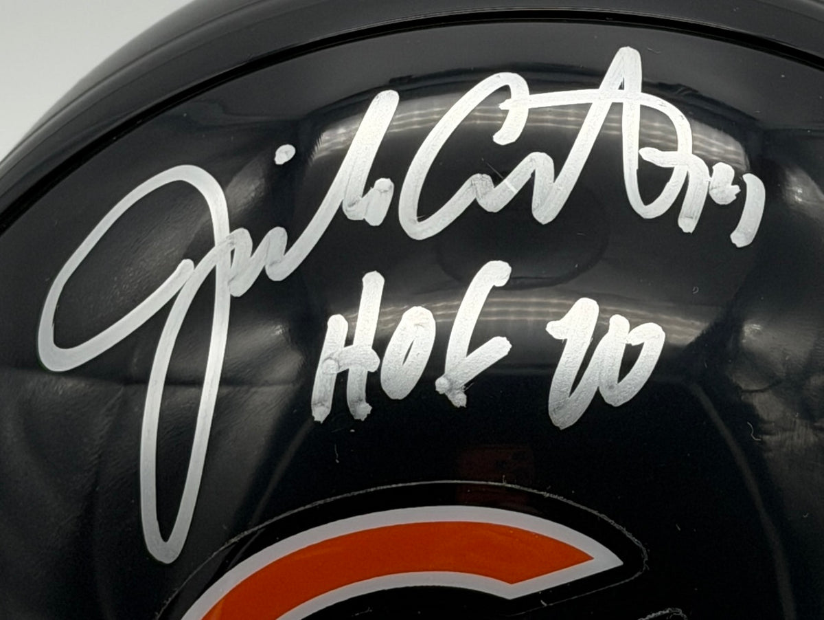 Jimbo Covert HOF Signed/Inscribed Chicago Bears Mini Football Helmet JSA 215557
