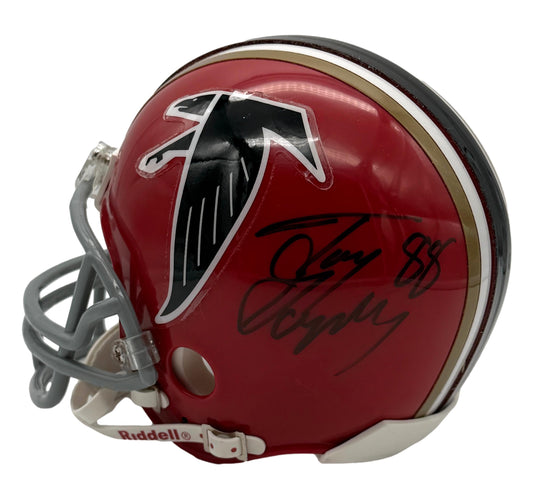 Tony Gonzalez HOF Signed/Autographed Falcons Mini Football Helmet JSA 215545