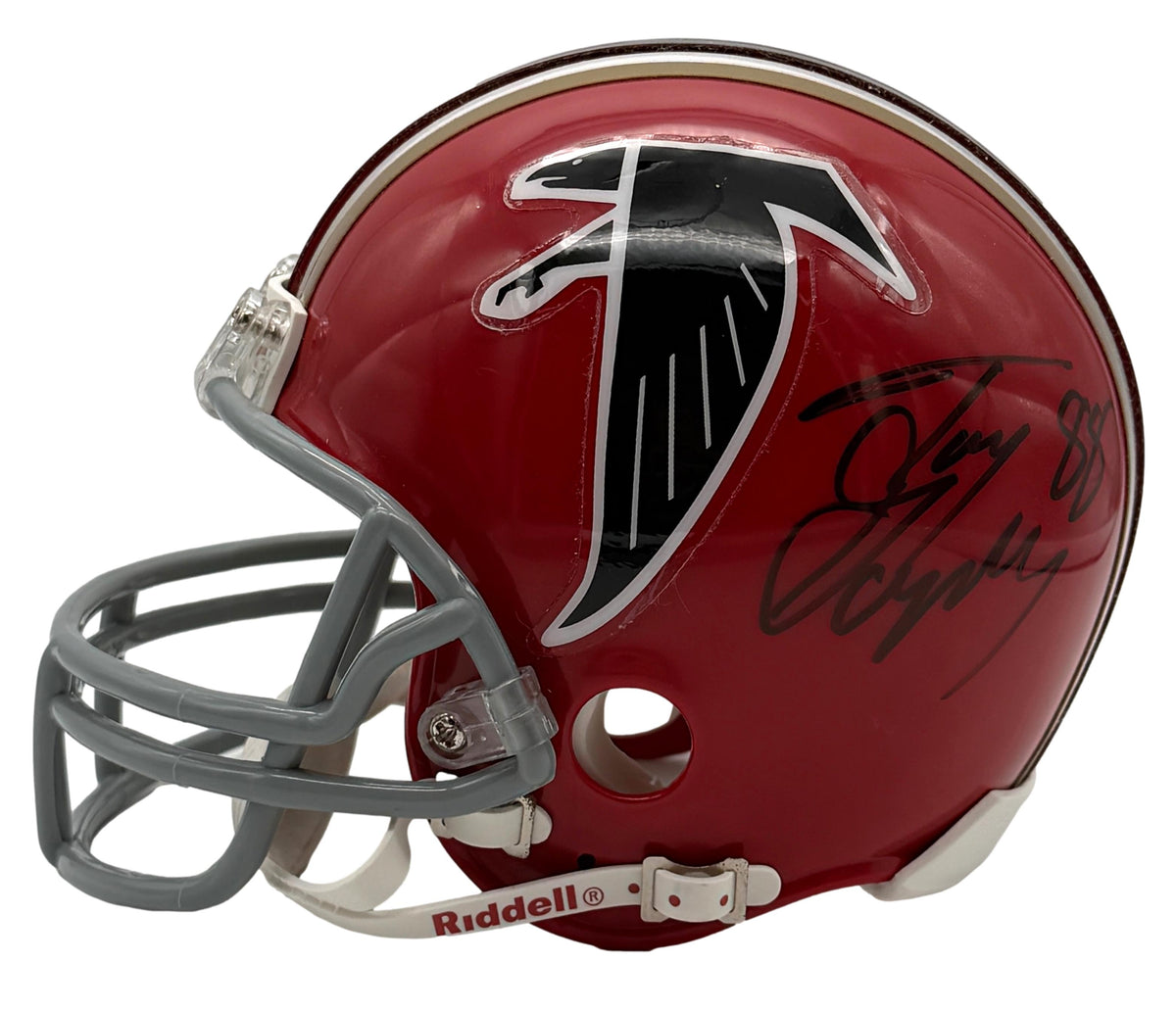 Tony Gonzalez HOF Signed/Autographed Falcons Mini Football Helmet JSA 215545