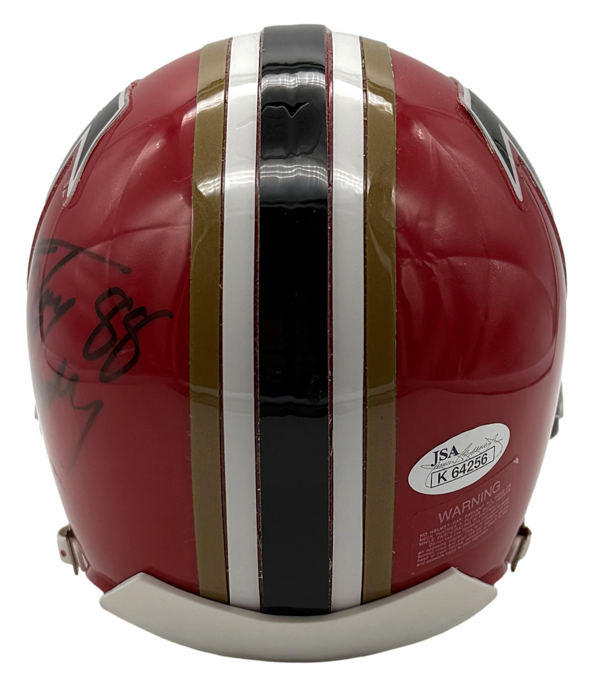 Tony Gonzalez HOF Signed/Autographed Falcons Mini Football Helmet JSA 215545