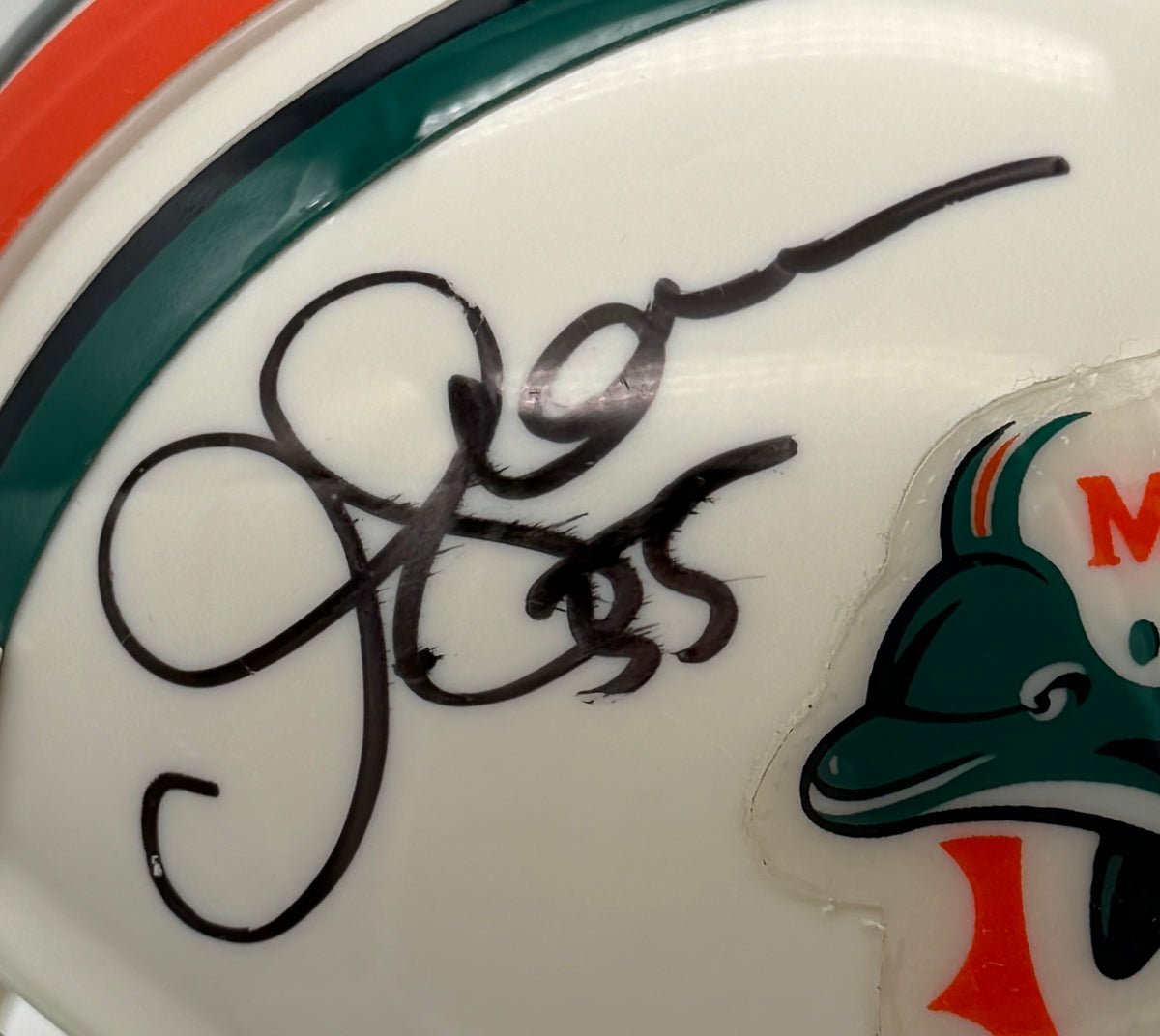 Junior Seau HOF Signed/Autographed Dolphins Mini Football Helmet JSA 215546
