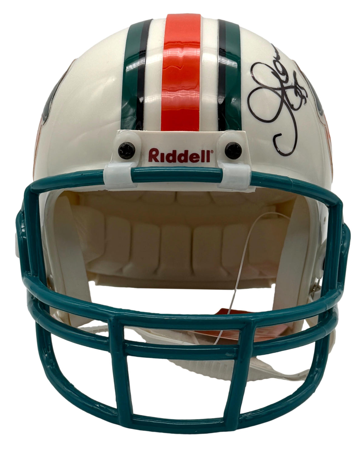 Junior Seau HOF Signed/Autographed Dolphins Mini Football Helmet JSA 215546