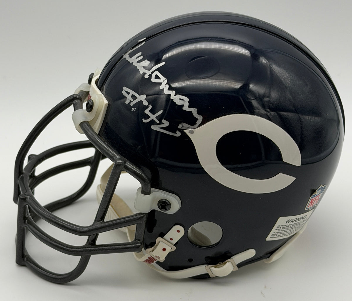 Sid Luckman HOF Signed/Autographed Chicago Bears Mini Football Helmet JSA 215562
