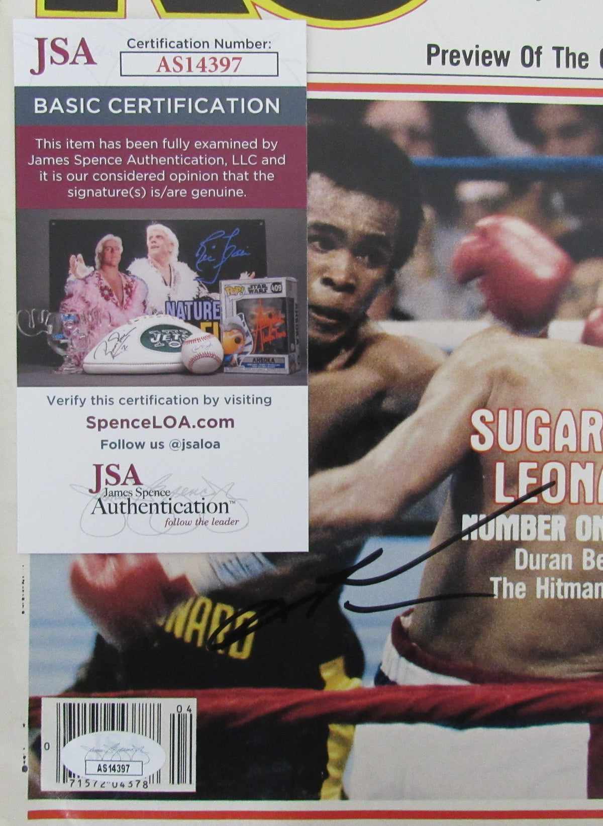 Sugar Ray Leonard Signed/Autographed April 1981 KO Magazine NO LABEL JSA 186424