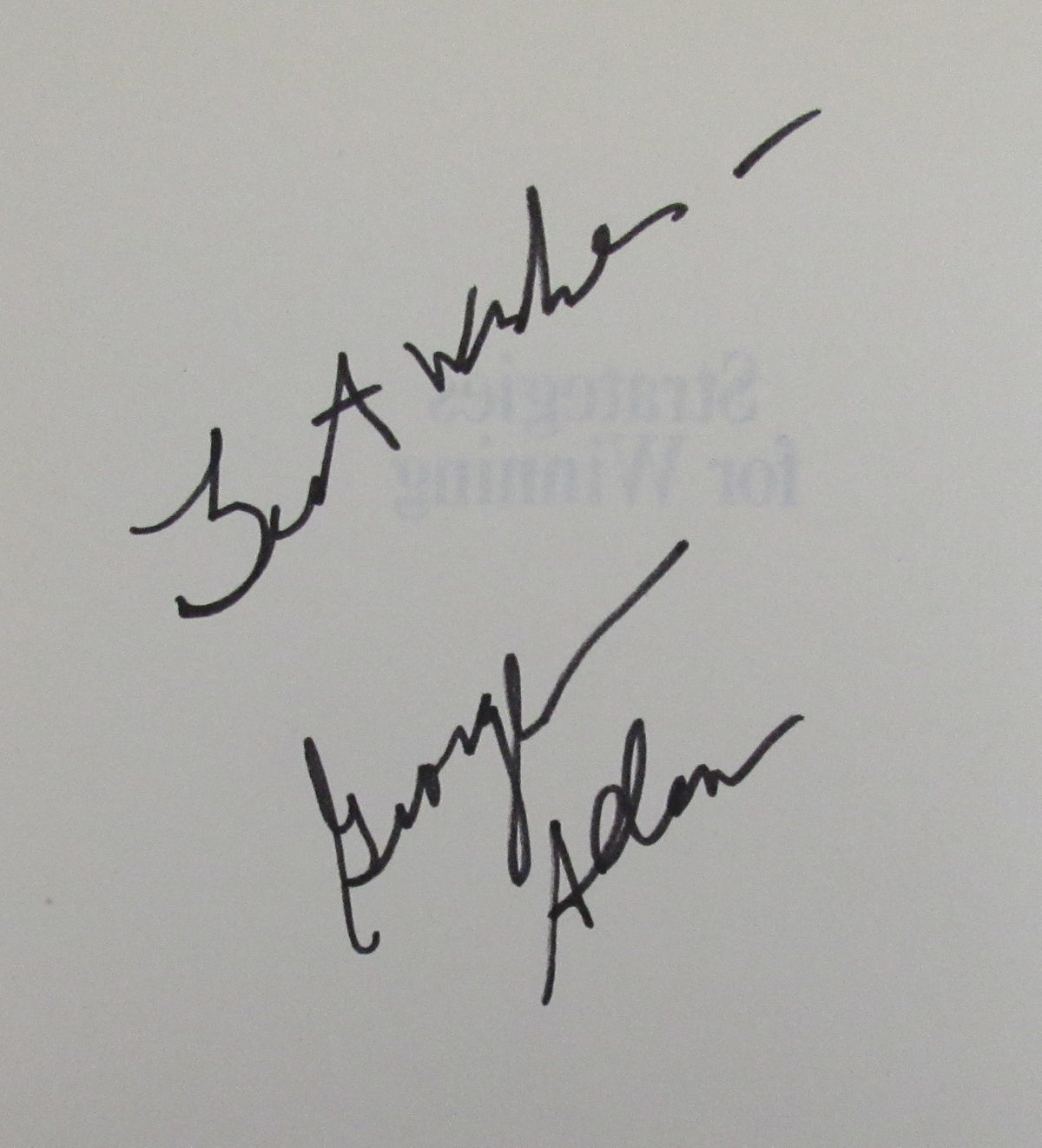 George Allen Signed/Inscribed Book "Strategies For Winning" PSA/DNA 213324
