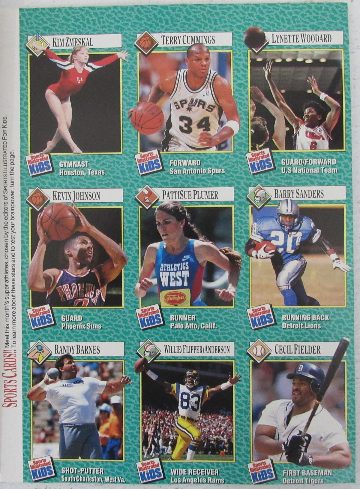 Lot of (24) Nov 1990 Sports Illustrated Kids Magazines w/ Cards Barry Sanders