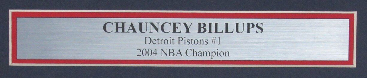 Chauncey Billups Autographed 11x14 Photo Detroit Pistons Framed Beckett